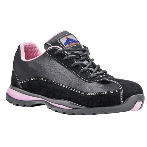 FW39BPR42, FW39 Steelite női Portwest S1P munkavédelmi cipő, Fekete / pink, 42