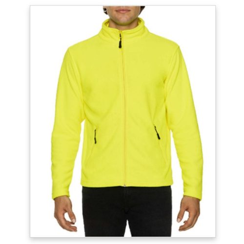 gipf800sfg-s, Safety Green, Gildan HAMMER UNISEX MICRO-FLEECE JACKET