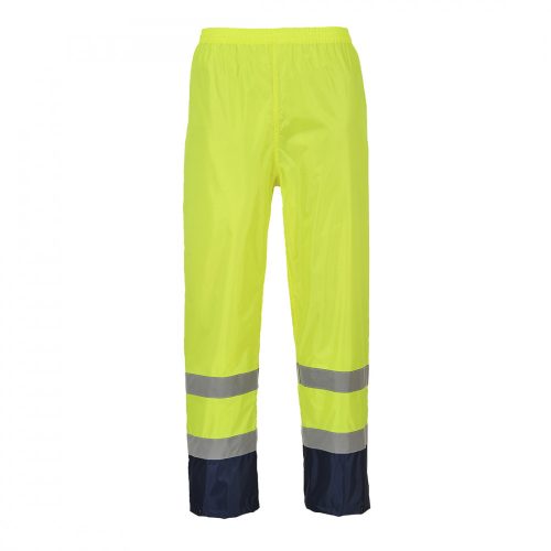 H444YNRS, H444-s Portwest, Hi-Vis Classic Contrast esönadrág  Sárga/Navy színben, méret: S