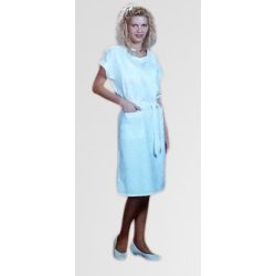   Női hosszú szárú, rövid ujjú köpeny HT137-es, fehér színű, elöl megköthető.