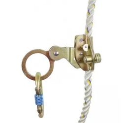   ZUHANÁSGÁTLÓ IRUDEK ERGOSTOP 14MM ÁTMÉRŐJŰ KÖTÉLHEZ, EZÜST, CSAK KÉSZÜLÉK, KARABÍNERREL, KÖTÉL NÉLKÜL