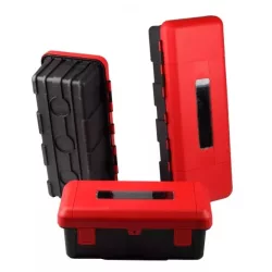   Tűzoltó készülék tartó doboz piros-fekete 6-12 kg porral oltókhoz