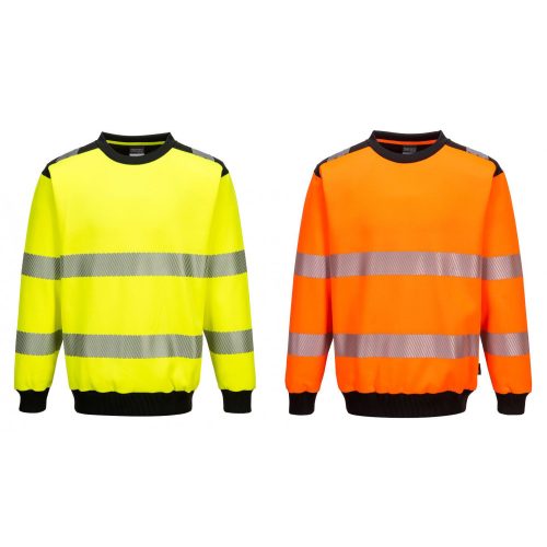 PW3 Hi-Vis Crew Neck pulóver Sárga/Narancs