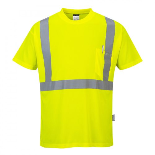 S190YERM, S190 - HiVis póló zsebbel