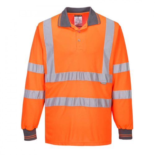 S277ORRS, S277 HI-VIS HOSSZÚ UJJÚ PÓLÓING , Jólláthatósági, Narancssárga, S