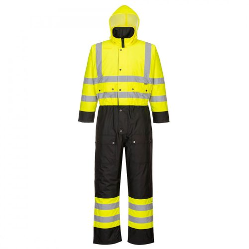 S485YBR6XL, S485 Contrast bélelt overall fényvisszaverő csíkokkal, kezeslábas