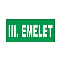 3 emelet szintjelző tábla, utánvilágító