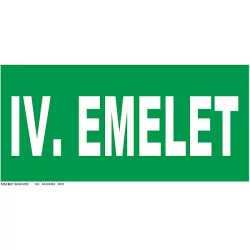 4. emelet szintjelző tábla, utánvilágító