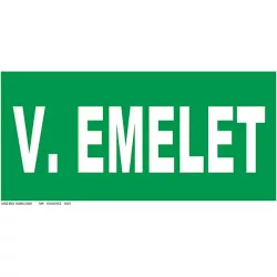 5. emelet szintjelző tábla, utánvilágító