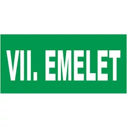 7. emelet szintjelző tábla, utánvilágító