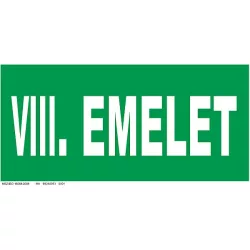 8. emelet szintjelző tábla, utánvilágító