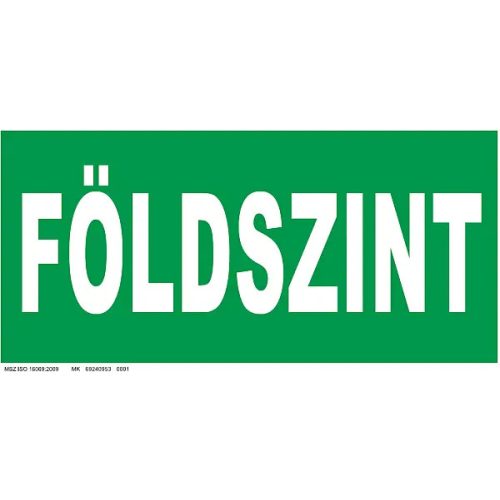Földszint szinjelző tábla, utánvilágító