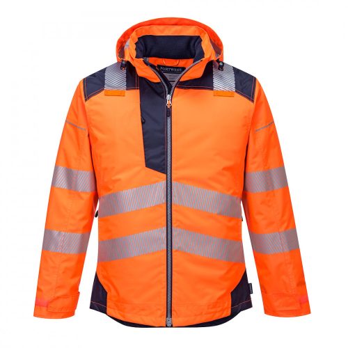 T400ONR4XL, T400 - Vision Hi-Vis esőkabát, Narancs/navy, 4XL