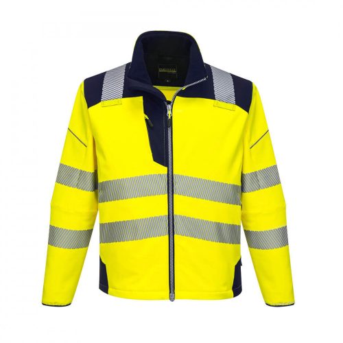 T402YNRS, T402 - Vision Hi-Vis softshell kabát, Sárga/kék, S