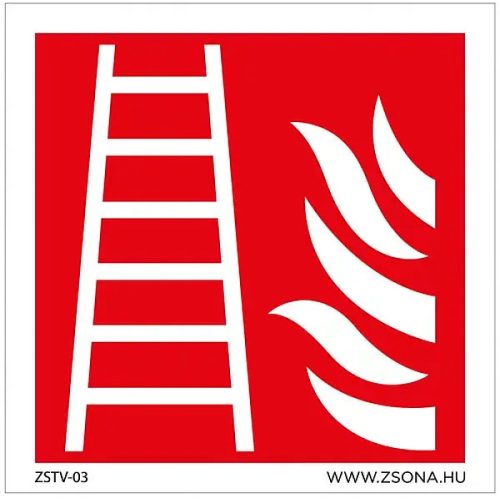 Tűzoltólétra tábla, utánvilágítós TB-02151