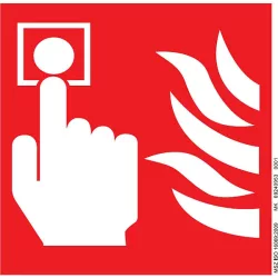 Kézi tűzjelző piktogram, utánvilágító