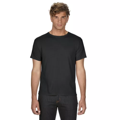 an361bl-s, ANVIL ADULT (AN361) nyári rövid ujjú férfi póló, környakas oldalvarrott karcsúsított,