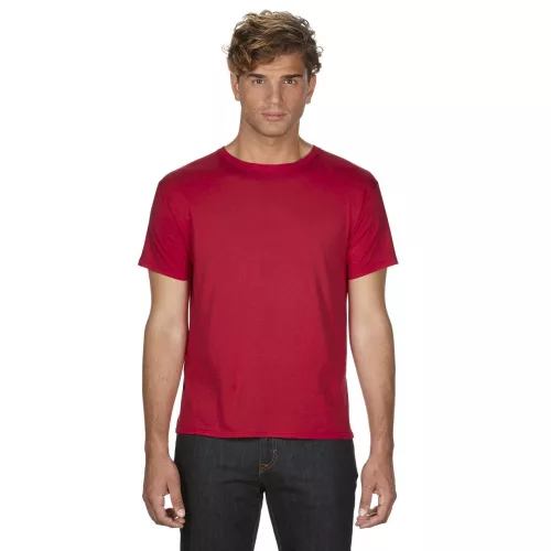 an361re-s, ANVIL ADULT (AN361) nyári rövid ujjú férfi póló, környakas oldalvarrott karcsúsított,