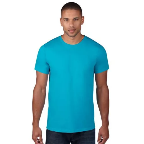 an980cbb-s, ANVIL (AN980) nyári rövid ujjú férfi póló,/fésült pamut környakas, Karib