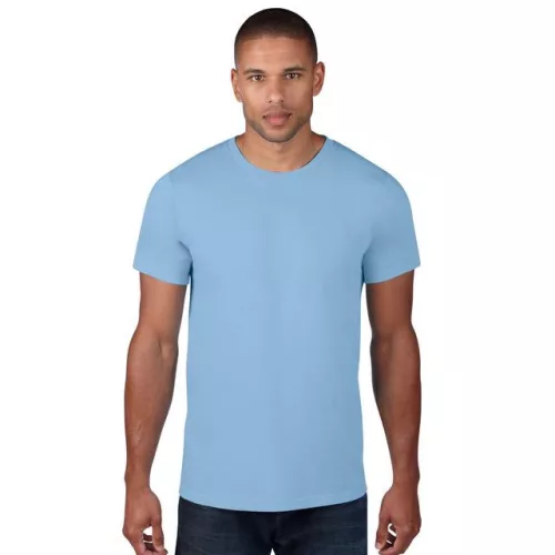 an980lb-s, ANVIL (AN980) nyári rövid ujjú férfi póló,/fésült pamut környakas, Világoskék/Light
