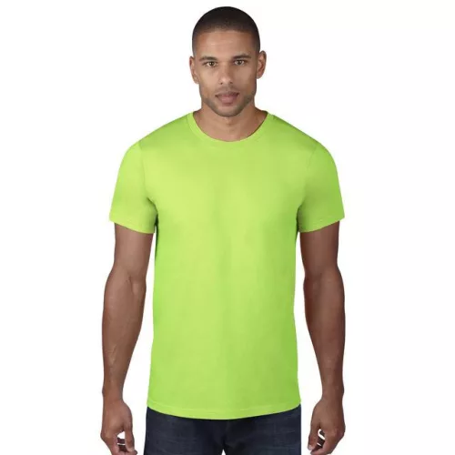 an980neg-s, ANVIL (AN980) nyári rövid ujjú férfi póló,/fésült pamut környakas, Neon zöld/Neon