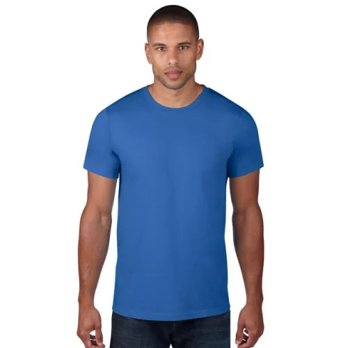 an980ro-s, ANVIL (AN980) nyári rövid ujjú férfi póló,/fésült pamut környakas, Királykék/Royal