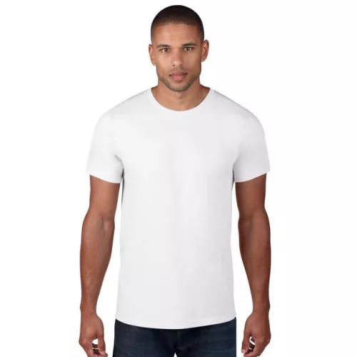 an980wh-s, ANVIL (AN980) nyári rövid ujjú férfi póló,/fésült pamut környakas, Fehér/White