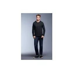   ANVIL (AN987) nyári hosszú ujjú póló,/fésült pamut kapucnis, 100% Pamut