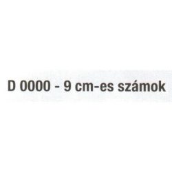 9 cm-es szám (0-9- ig) fekete színben D 0000