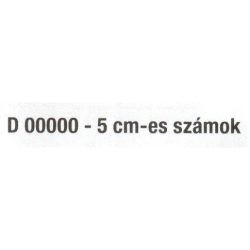 5 cm-es szám (0-9- ig) fekete színben D 00000