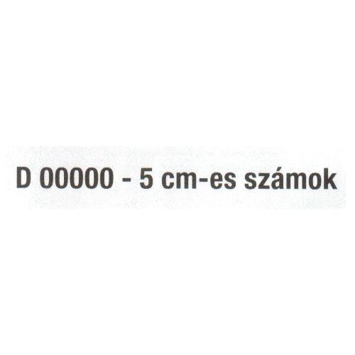 5 cm-es szám (0-9- ig) fekete színben D 00000