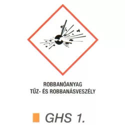 Robbanóanyag Tüz- és robbanásveszély ghs 1