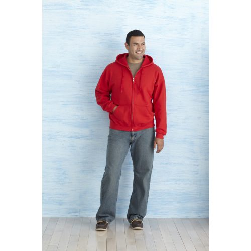 gi18600nv-5xl, GILDAN FULL ZIP (GI18600)  férfi pulóver poliészter/pamut zsebes végig zipzáras