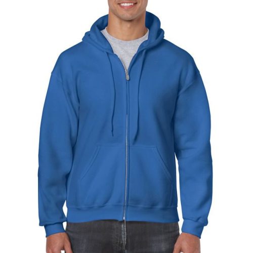 gi18600ro-2xl, GILDAN FULL ZIP (GI18600)  férfi pulóver poliészter/pamut zsebes végig zipzáras