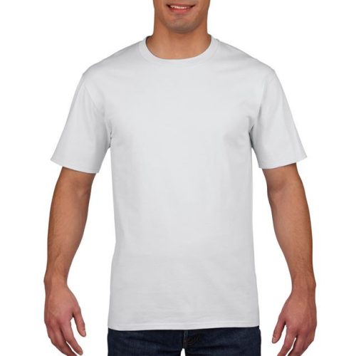gi4100wh-2xl, GILDAN (GI4100) nyári rövid ujjú férfi póló, környakas, Fehér/White színben,