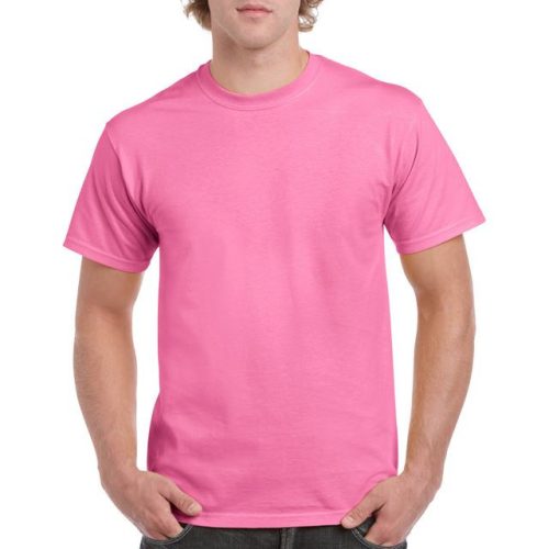 gi5000az-2xl, GILDAN (GI5000) nyári rövid ujjú férfi póló, környakas, Magenta rózsaszín/Azalea