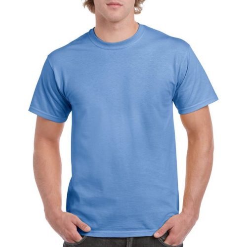 gi5000cb-m, GILDAN (GI5000) nyári rövid ujjú férfi póló, környakas, Carolinakék/Carolina Blue