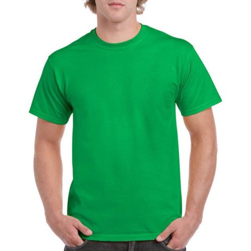 gi5000ig-s, GILDAN (GI5000) nyári rövid ujjú férfi póló, környakas, Ír zöld/Irish Green színben,