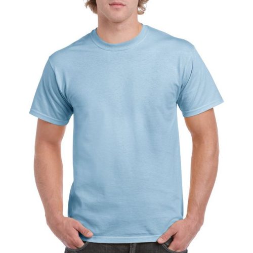 gi5000lb-3xl, GILDAN (GI5000) nyári rövid ujjú férfi póló, környakas, Világoskék/Light Blue