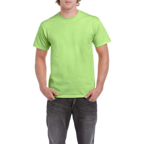 gi5000min-m, GILDAN (GI5000) nyári rövid ujjú férfi póló, környakas, Mentazöld/Mint Green