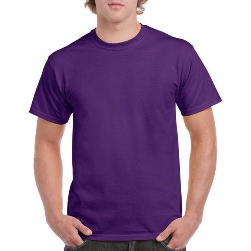 gi5000pu-l, GILDAN (GI5000) nyári rövid ujjú férfi póló, környakas, Lila/Purple színben,  méret: L