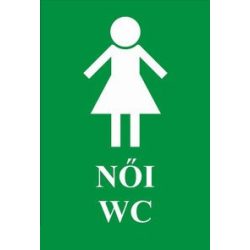 Női WC, öntapadós matrica