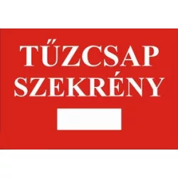 Tűzcsap szekrény helyét jelölő, öntapadós matrica