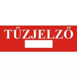 Tűzjelző helyét jelölő, öntapadós matrica