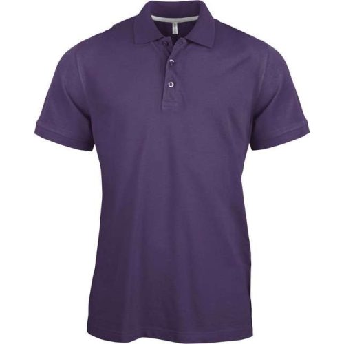 ka241pu-xl, KARIBAN (KA241)  rövid ujjú férfi galléros póló, oldalvarrott, Lila/Purple színben,