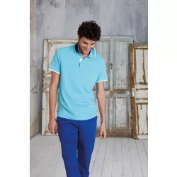   KARIBAN (KA245)  rövid ujjú férfi galléros póló,/fésült pamut oldalvarrott, 100% Pamut