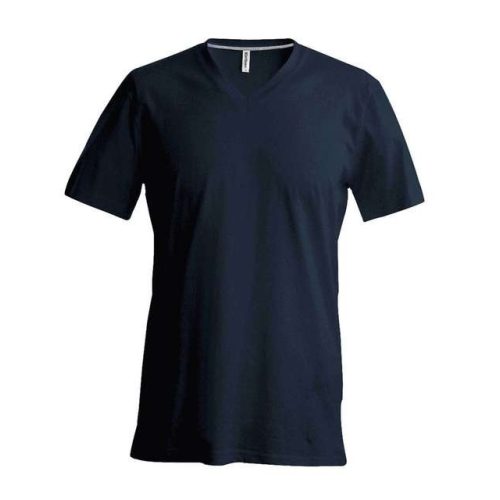 ka357dg-s, KARIBAN MEN'S SHORT SLEEVE (KA357) nyári rövid ujjú férfi póló V nyakú oldalvarrott