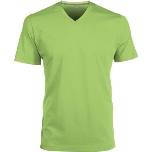 ka357li-s, KARIBAN MEN'S SHORT SLEEVE (KA357) nyári rövid ujjú férfi póló V nyakú oldalvarrott