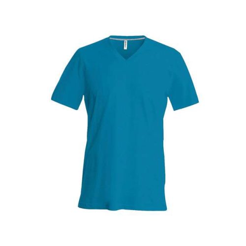 ka357tb-s, KARIBAN MEN'S SHORT SLEEVE (KA357) nyári rövid ujjú férfi póló V nyakú oldalvarrott