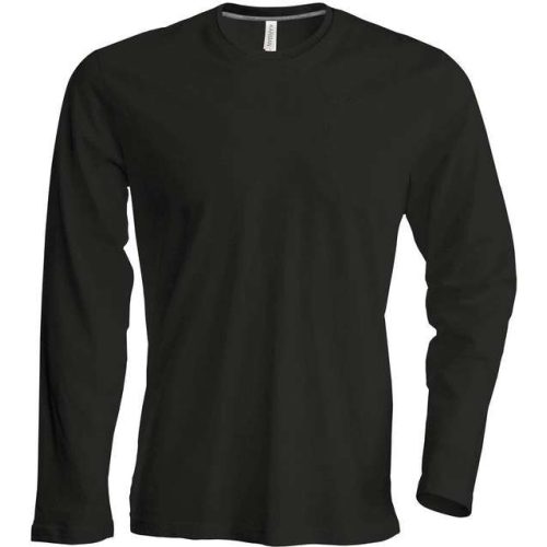 ka359bl-s, KARIBAN MEN'S LONG SLEEVE (KA359) nyári hosszú ujjú férfi póló, környakas